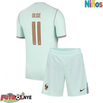 Camiseta Francia Michael Olise #11 Visitante Equipación para niños Mundial 2026 manga corta (+ pantalones cortos)